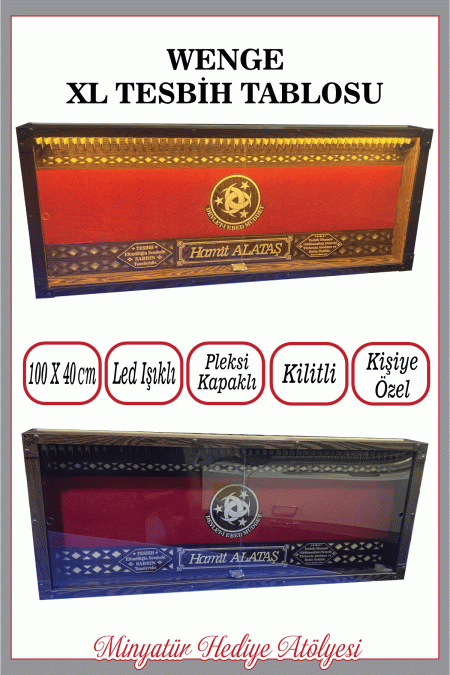 WENGE LOGOLU XL TESBİH TABLOSU